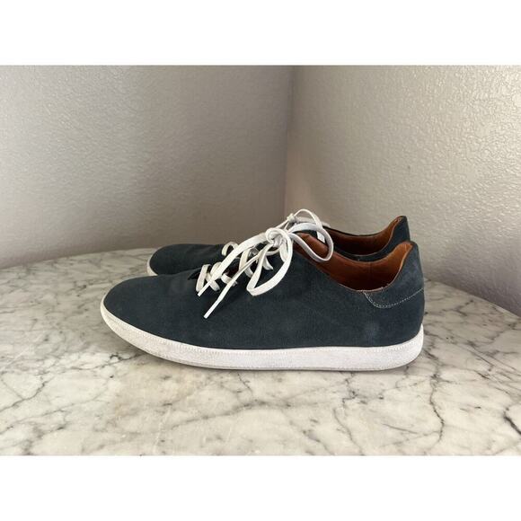 Beckett Simonon Sneakers Mens Size 13 Blue Suede Lace Up Shoes Geller Trainers - Picture 3 of 7